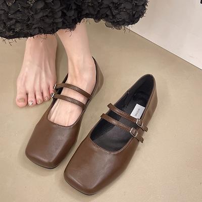 Новые туфли-балетки с квадратным носком, удобные, повседневные и универсальные, весенне-летние, элегантные и модные, в стиле ретро, женские
