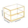 Glass Jewelry Box Cosmetic Storage Case Convenient Desktop Decoration Trinket Organizer for