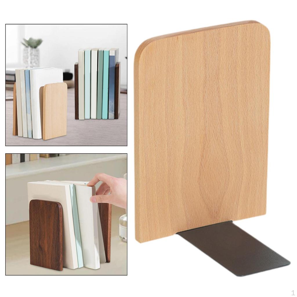 Деревянный Книжный Упор Стоппер для Книг Тяжелый Прочный Элегантный для /журналов Поддержка Книжный Шкаф