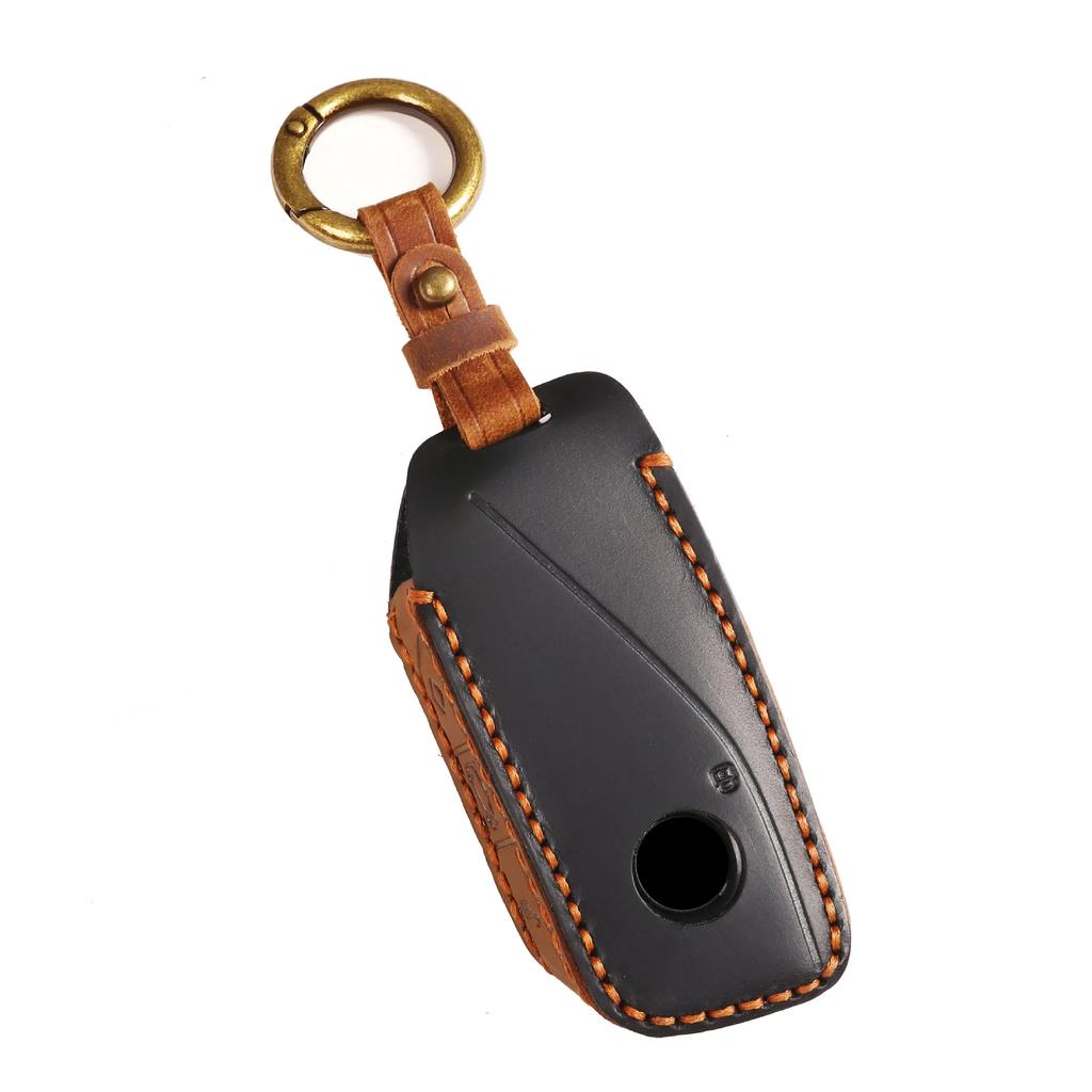 Чехол для автомобильных ключей GUSHIBEI из натуральной кожи для BMW X7 2023
