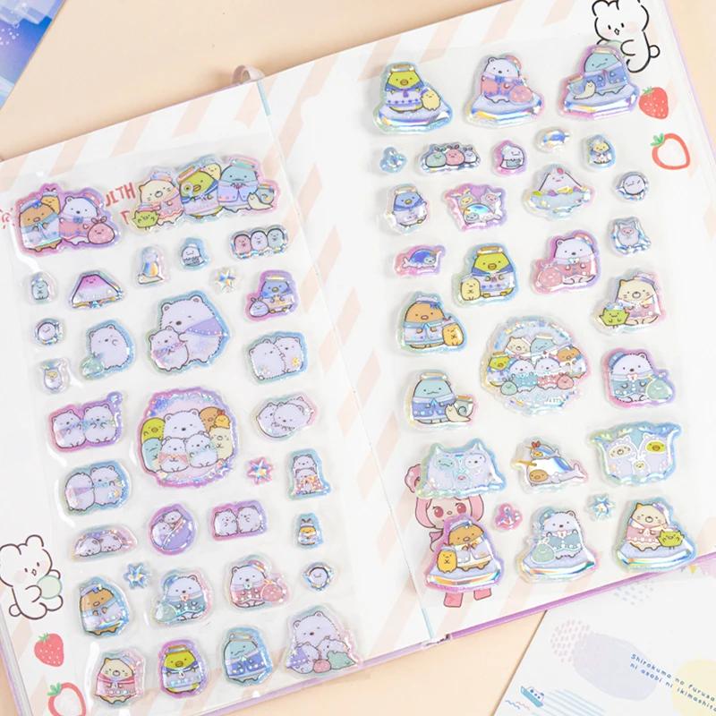 Милые 3D стикеры Sumikko Gurashi 2 шт. - Объемный декор для скрапбукинга, DIY-журнала, школьных принадлежностей и подарков