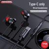 Проводные внутриканальные наушники Newmine Type-C TP08