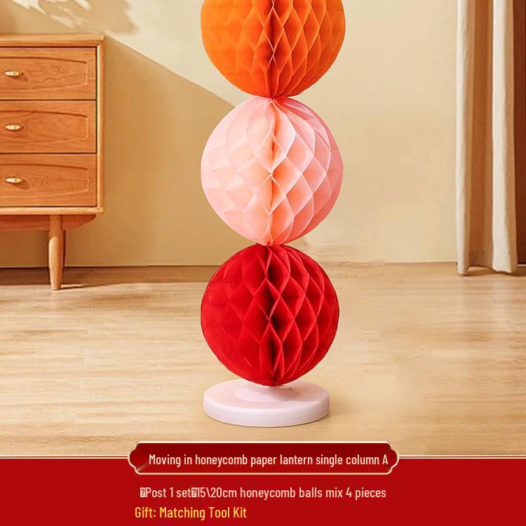 First Birthday Honeycomb Ball Lantern Decoration - Baby Party Photo Props & Backdrop