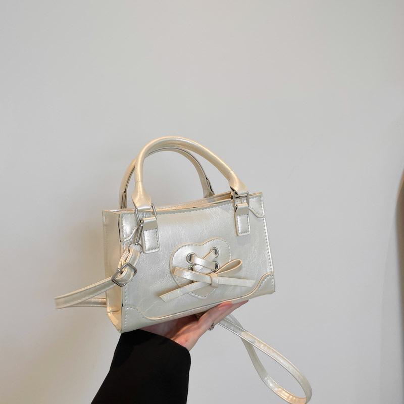 Легкая Роскошь Высокая Ценность Плечевая Маленькая Квадратная Сумка Осенняя Мода Бант Простая Повседневная Сумка Мессенджер