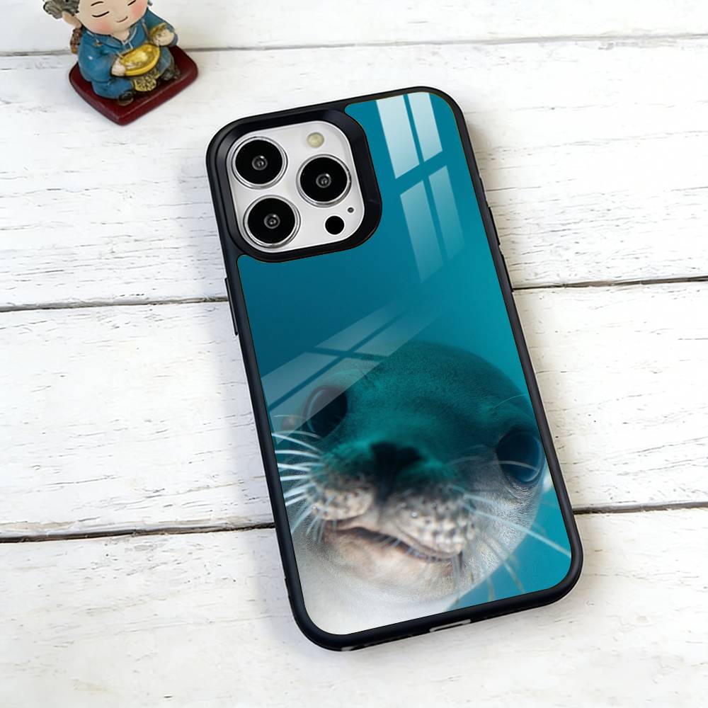 Чехол для телефона «Сонный морской лев» для iPhone 17, 16, 15, 14, 13, 12, 11 Plus, Pro, магнитный с беспроводной зарядкой Magsafe