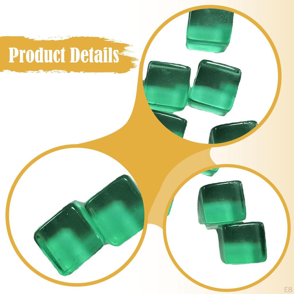 100 Pieces Acrylic Cubes Blank Dice DIY Learning Stacking Toy 1cm Board Game Building Blocks for