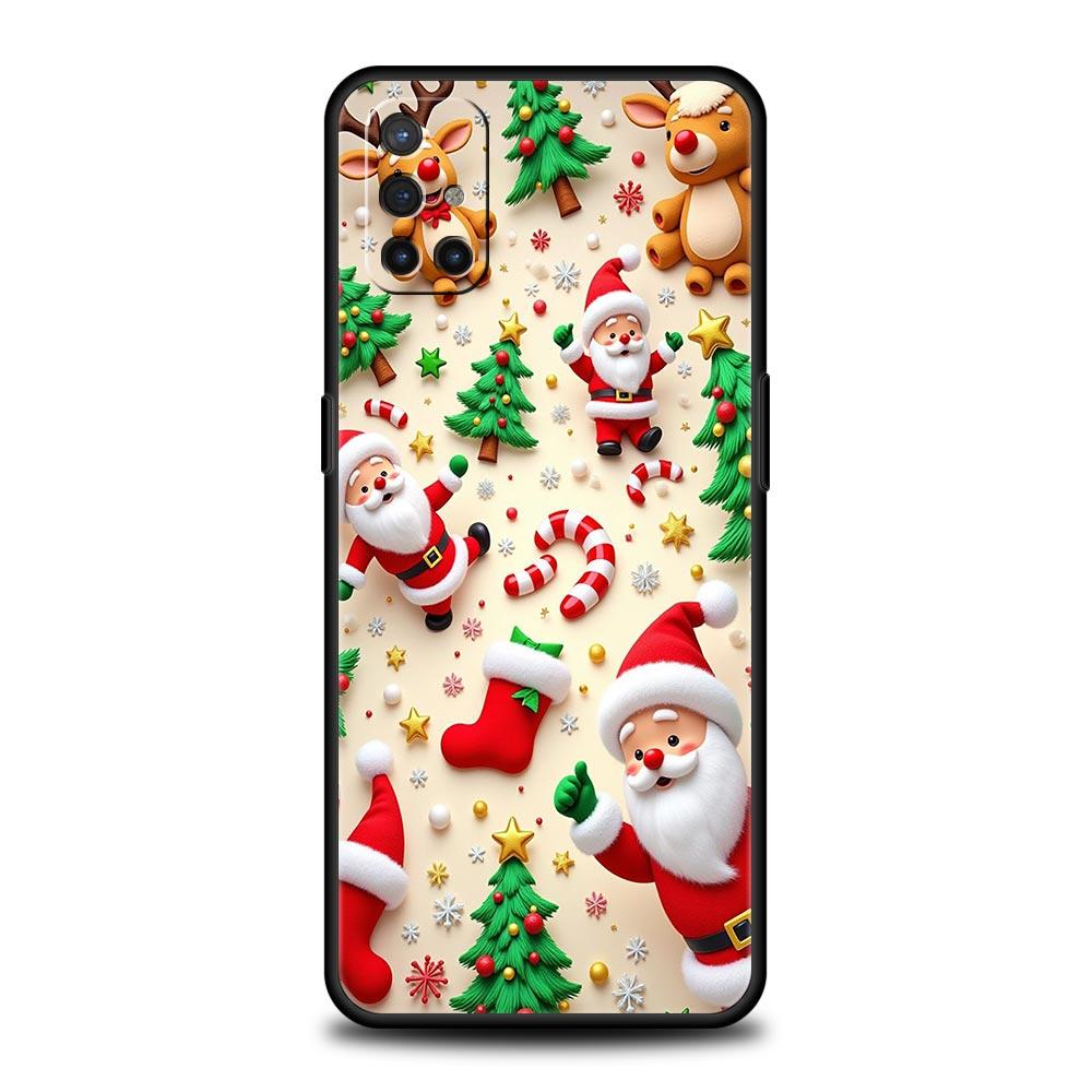 Новогодний Рождественский Чехол Для Телефона Для Oneplus 13R 13 12R 11 10T 10R Nord N100 N200 N10 10 9 9R 9RT CE 3 2 Z Pro 5G Мягкий ТПУ Чехол