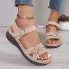 Fashion Women's Wedges Sandals 2024 Summer Retro Open Toe Flowers Platform Shoes for Women Outdoor Casual Beach Shoes Women's Sandals