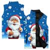 Men's Casual And Fashionable Sleeveless Vest, Solid-color Printed Cotton Jacket