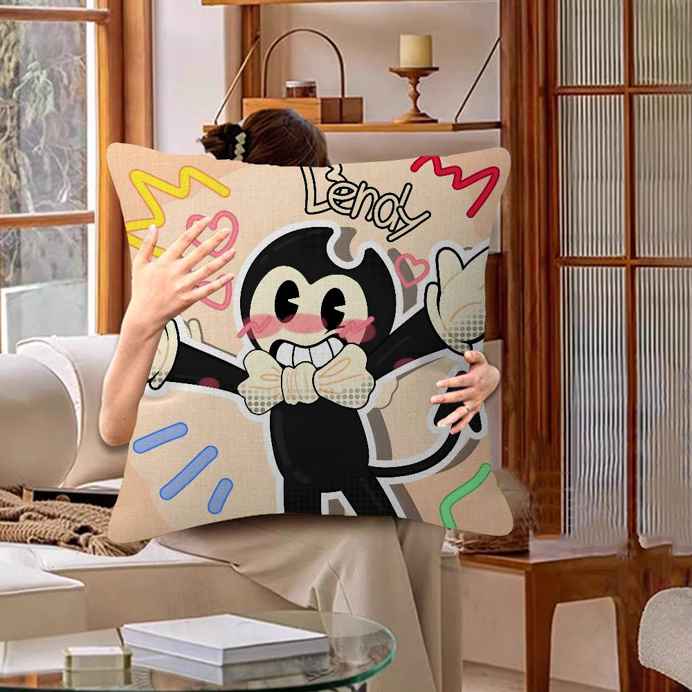 Игра B-Bendy And The Ink M-Machine Подушка-чехол 'Счастливый Дракон' Чехол для диванной подушки Декор для комнаты Подарок детям