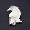 Fashion Retro Shell Bird Shape Brooches Fashionable High-end Breastpin for Women