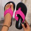Fashion Women Rainbow Slippers Comfortable High Heels Flip Flop Wedge Shoes Women Outdoor Sandals Summer Platform Slippers Slides Women