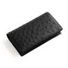 Длинный Сделано в Вмещает 200 Musou Black [Sankyo Shokai] Мужской кошелек, Япония, Страус, Купюры, Портной