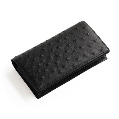 Длинный Сделано в Вмещает 200 Musou Black [Sankyo Shokai] Мужской кошелек, Япония, Страус, Купюры, Портной