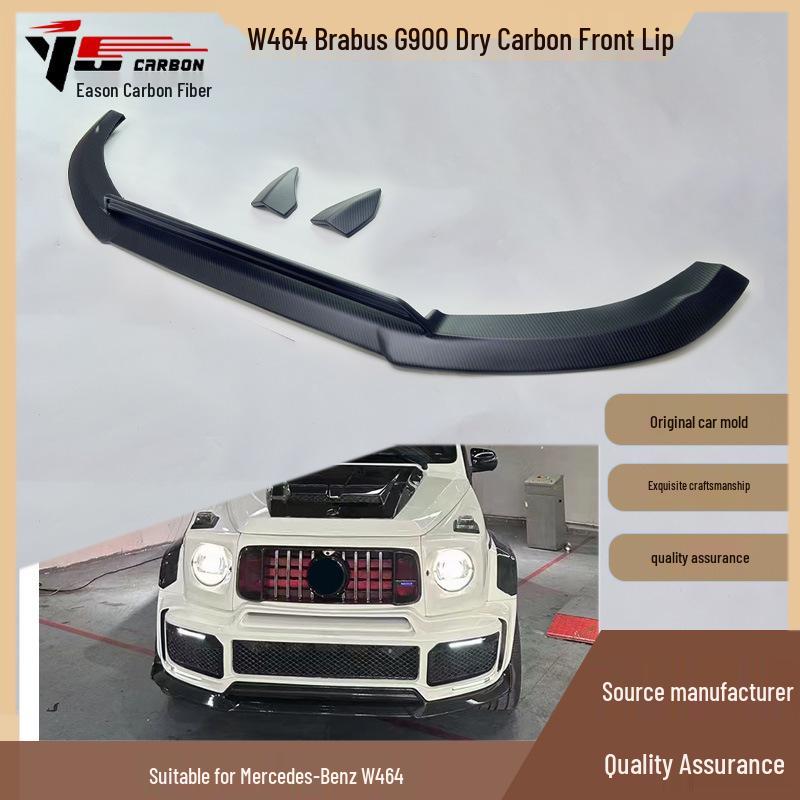 Compatible with Mercedes-Benz W464 Brabus G900 Dry Carbon Fiber Front Lip (2019-Present)