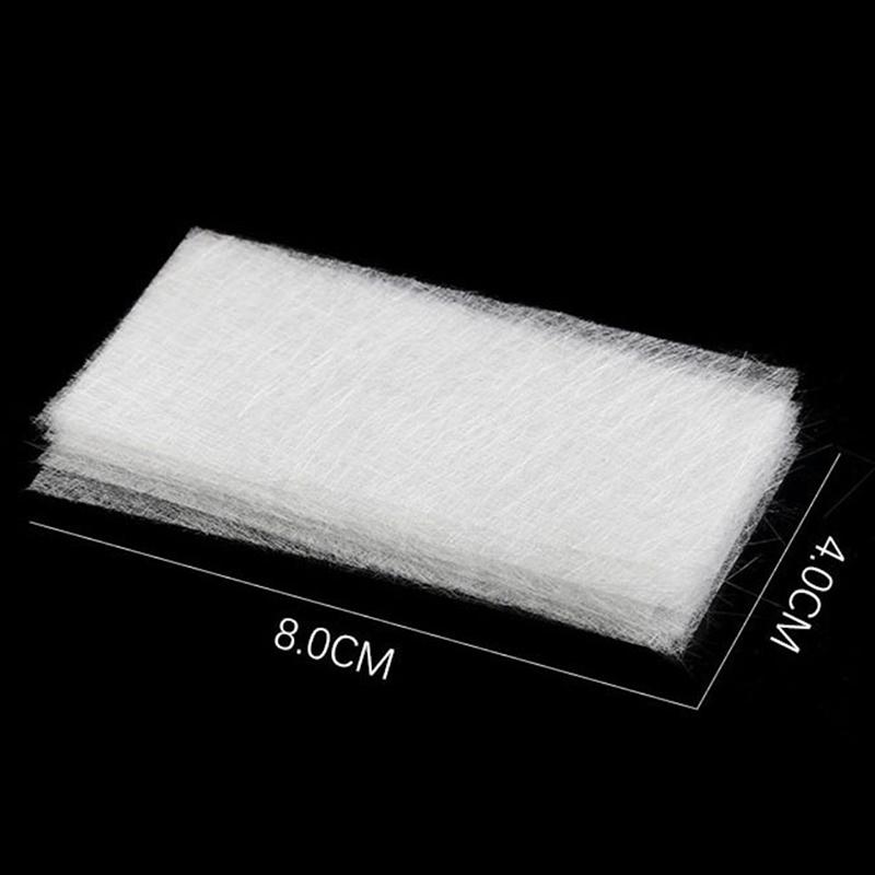 10/20 шт. Шелк из стекловолокна для формы для наращивания ногтей Нетканый шелк УФ-гель волокно