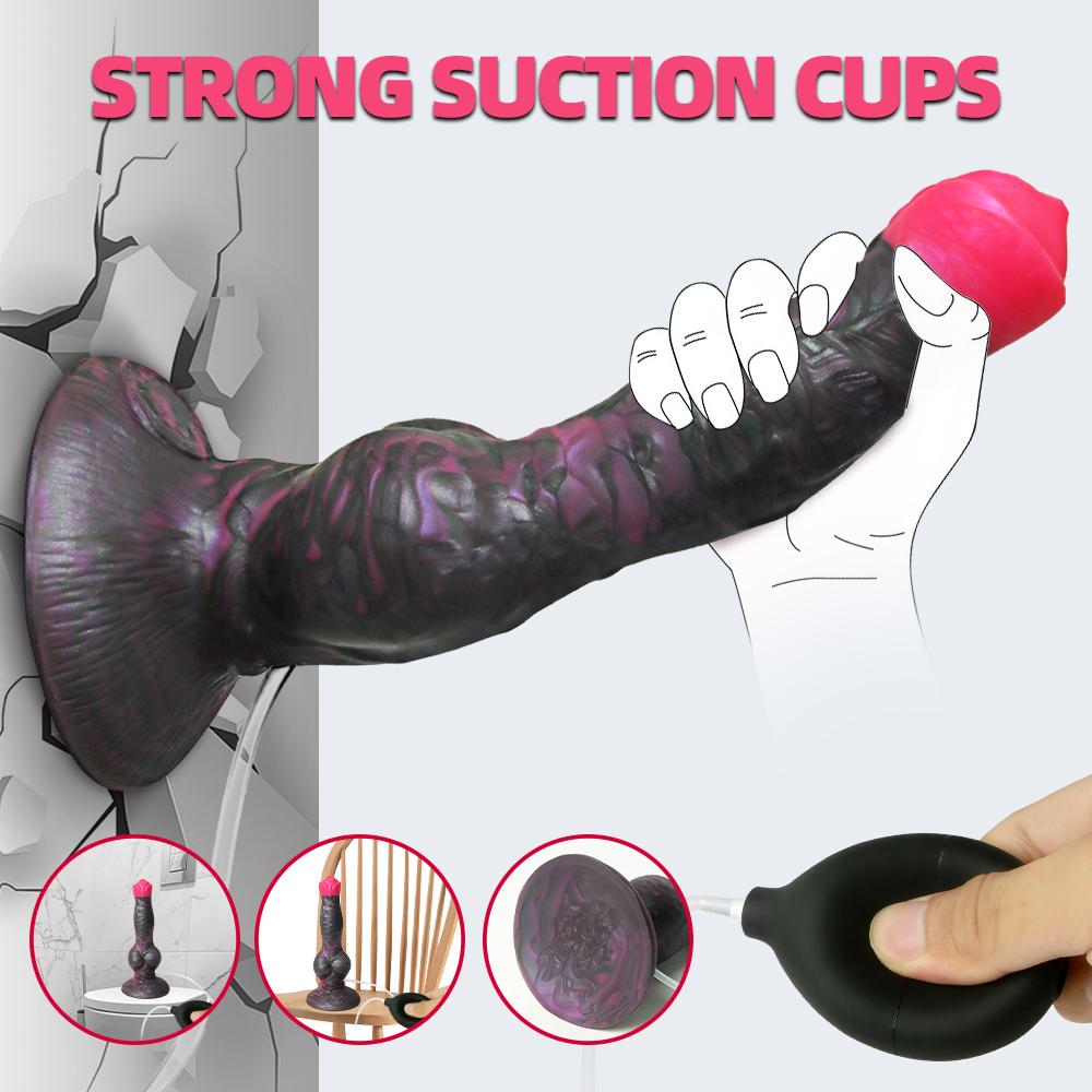 Большой собачий узел эякуляция дилдо с присоской спрей жидкость функция секс-игрушки для женщин/мужчин/пар фиолетовый силиконовый сквирт пенис