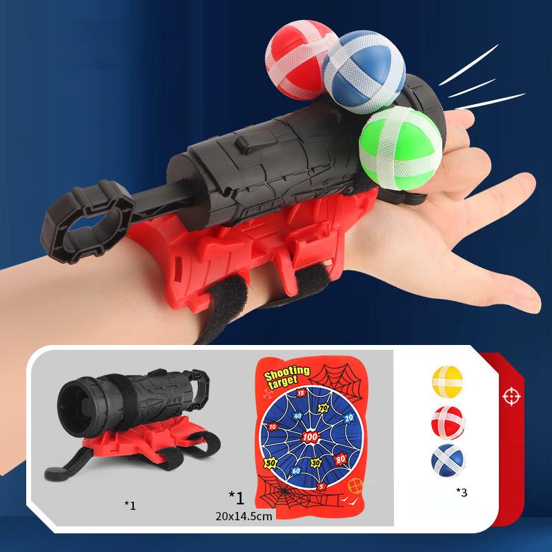 Мультяшные липкие шариковые пистолеты на запястье катапульта метательная мишень для стрельбы по мишеням пусковая установка для детской вечеринки интерактивная игра уличные спортивные игрушки