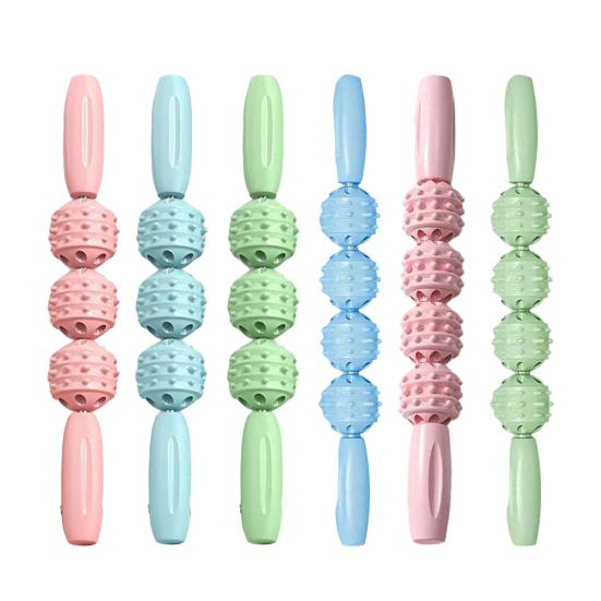 Массажный ролик Yousheng для спортсменов с 3/4 роликами, инструмент-палка для глубокого массажа тканей тела для восстановления ног, спины, ролик для фасций от целлюлита и боли.