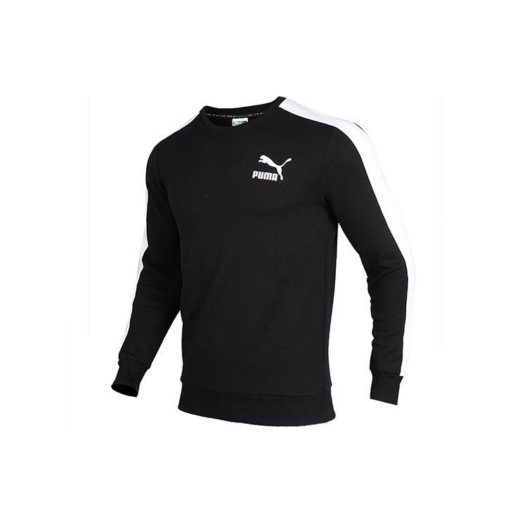 Puma Iconic T7 Crew Fleece Sweatshirt Men Sweatshirt Black 595913-01