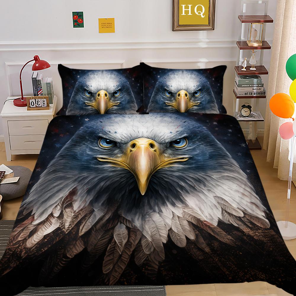 3D Printing Duvet Covers Eagle Bedding Cover King Size Home Bedding Superior Microfiber Bedroom Decor