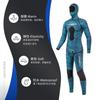 Diving Wetsuit 3mm Neoprene Separate Set Surfing Snorkeling Freediving Fishing Warmth Long Sleeve Pants Camo Blue Algae