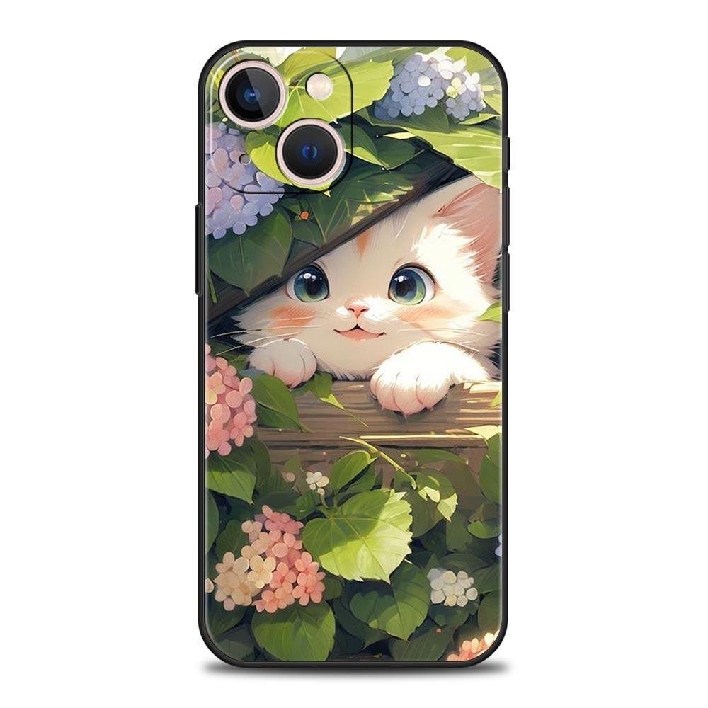 Daily Life of Cute Cats Phone Case For iPhone 17 16 15 Pro Max 11 12 13 14 7 8 Plus SE 2020 X XR XS Cover Soft Black