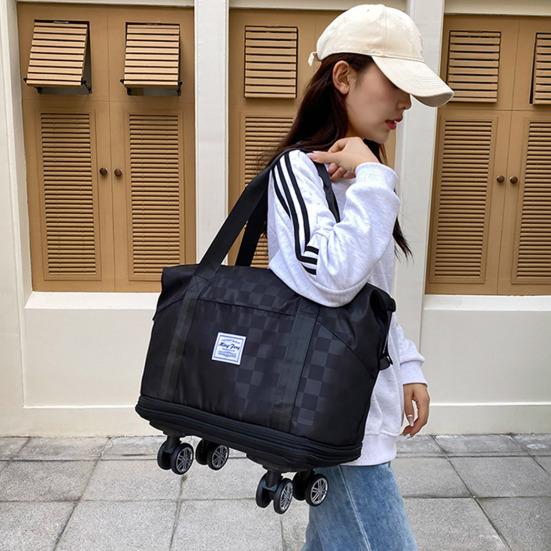 Сумка для хранения объемом 36–55 л. Расширяемая сумка для хранения со съемными колесиками. Сумка для багажа.