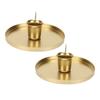 2pcs Iron Candle Holder Metal Home Golden Simple Retro Elegant Desktop Aromatherapy Candle Stand