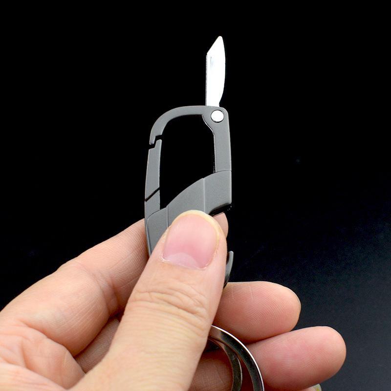 Высококачественный многофункциональный мужской брелок со съемным ножом и портативной открывалкой для бутылок