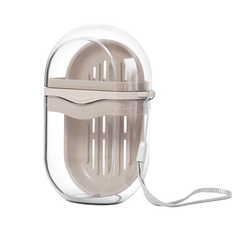 Leakproof Travel Soap Case, Portable Soap Dish with Lid, Sealed Soap Container for Home Bathroom and Travel