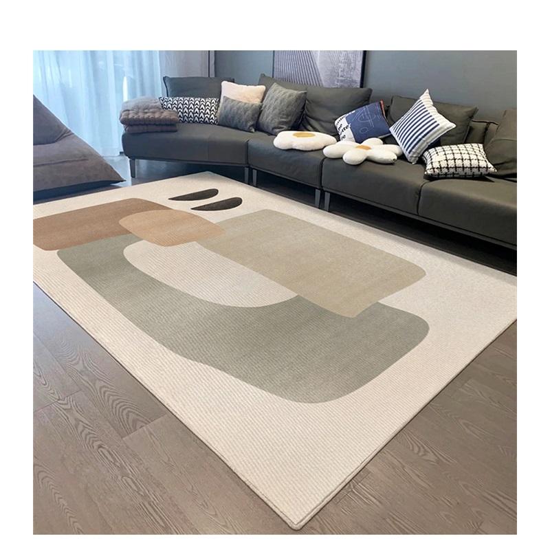 Ковер для гостиной в скандинавском стиле, роскошный коврик под диван и кофейный столик, минималистичный ковер для спальни, мягкий плюшевый ковер для домашнего декора