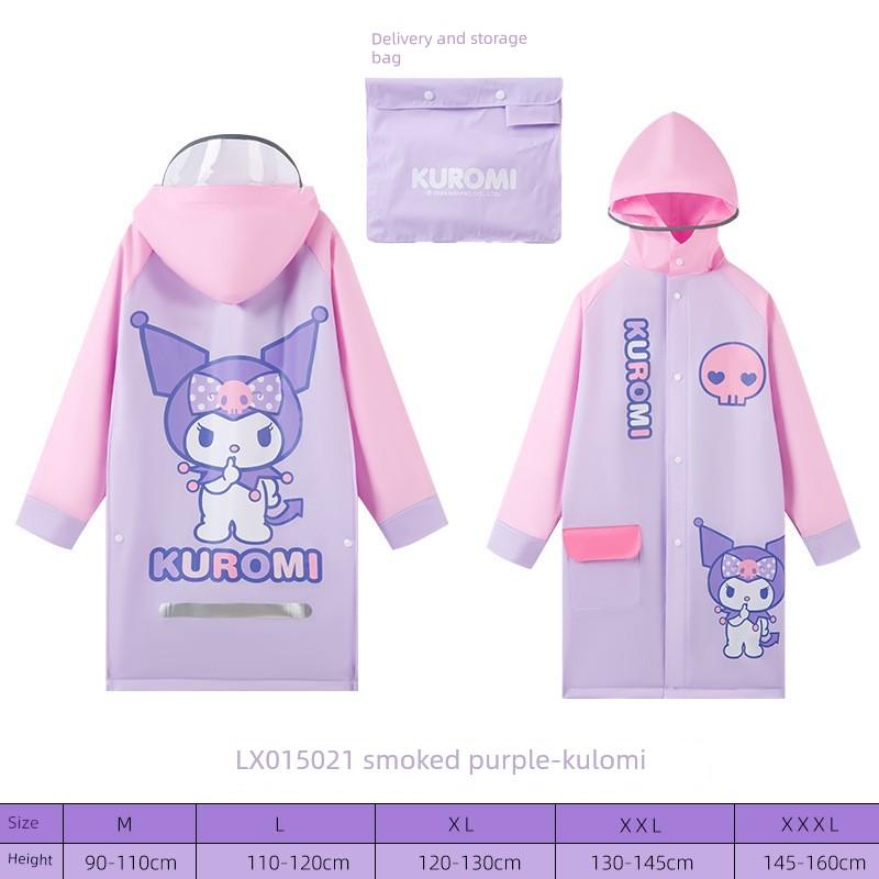 Sanrio Melody Girl Mid Length Long Length Kids Raincoat