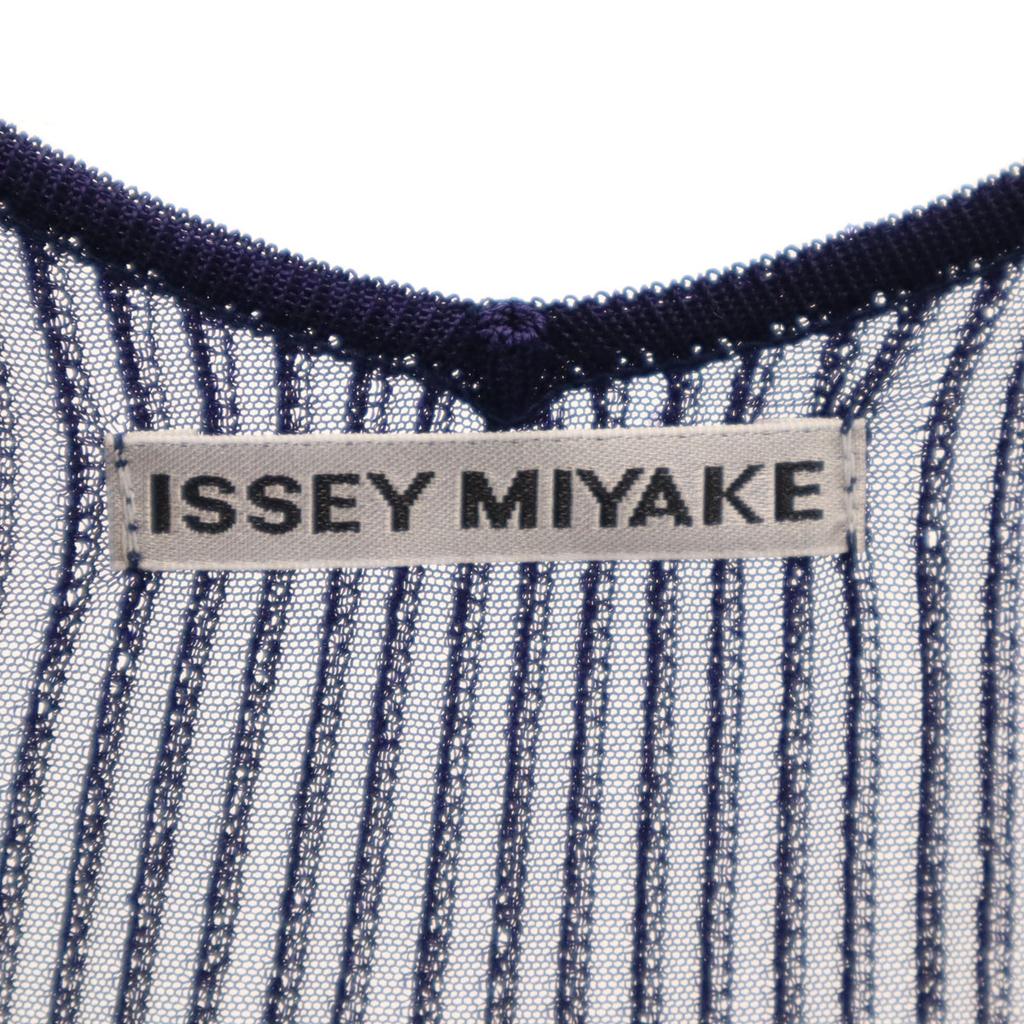 ISSEY MIYAKE made in Japan No sleeve Sheer one piece 2 Navy Women Used