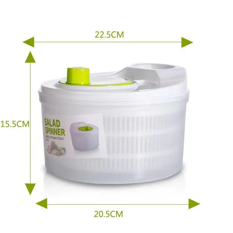 Большая емкость роторной сушилки для овощей, центрифуги для салата, сушилка для листьев салата, сушилка для овощей, фруктов, овощей, корзина для мытья