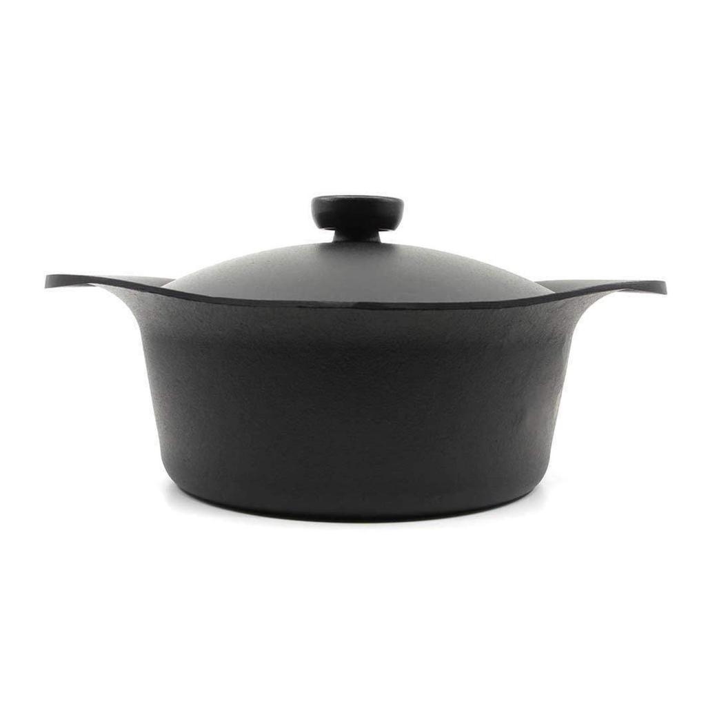 Глубокий чугунный горшок Sori Yanagi Nanbu Ironware, сочетающий в себе простой дизайн, высокую прочность, удобную крышку и практичность. Сделано в Японии. Ручка IH.