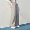 IEF 2025 Winter Korean Style Loose Fleece Lined Wide-Leg Pants
