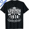 Limited Edition 1974 Unisex Unisex Tshirt Casual T Shirt For Unisex Unisex Summer Streetwear Tops Vintage Clothes