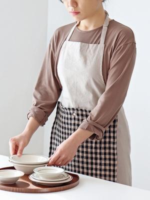 Kamomekitchen Kamome Kitchen Набор: Фартук и кухонное полотенце 2-в-1 - Бежевый