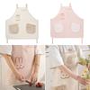 With Hand-wiping Kitchen Apron Cartoon Rabbit Kitchen Smock New Cooking Work Clothes