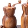 2 Pieces Manual Spice Grinder, Sea Salt Grinder with Tray, Refillable Pepper Mill
