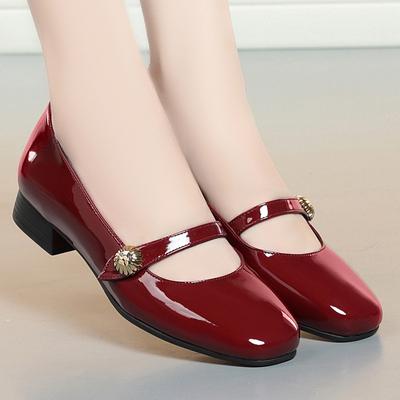 Модная женская обувь весна-осень, туфли в стиле Мэри Джейн, на низком каблуке, с круглым носком, удобные однотонные туфли для вечеринок