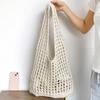 Yogodlns Fashion Crochet Bags for Women Summer Beach Tote Bag Aesthetic Totes Handbag Bohemian Woven Knit Shoulder Bag