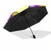 1pc Cocktail PrintAutomatic Open/close Folding Umbrella, Compact Portable Travel Umbrella, Perfect Birthday/Holiday, Cute Umbrella y011
