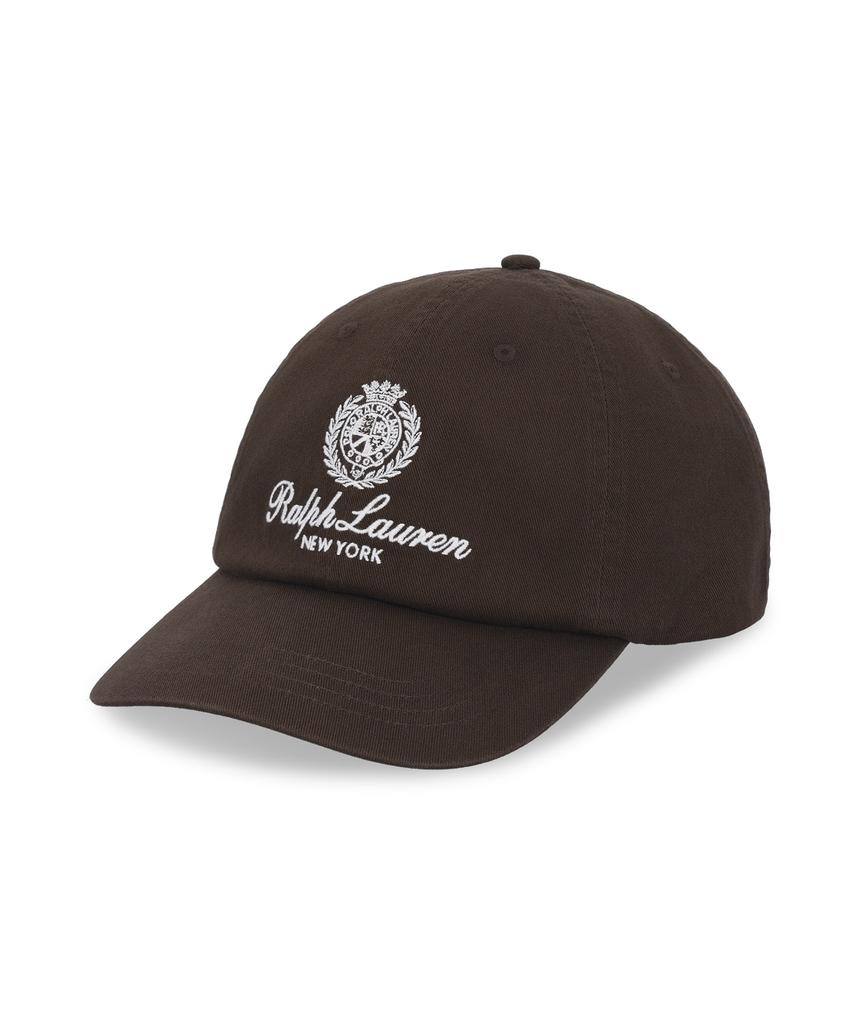 Кепка-бейсболка из твила с вышивкой герба POLO RALPH LAUREN - Темно-коричневый