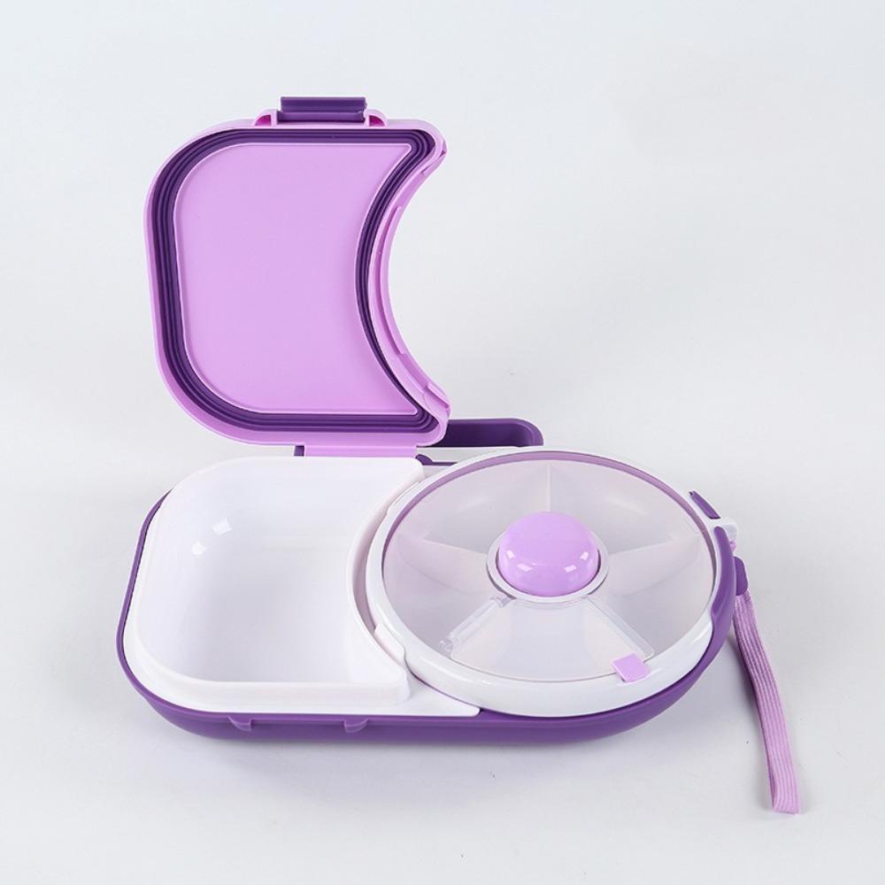 With 5 Compartments Rotating Lunch Boxes Moisture-Proof Rotating Snack Container Snack Spinner