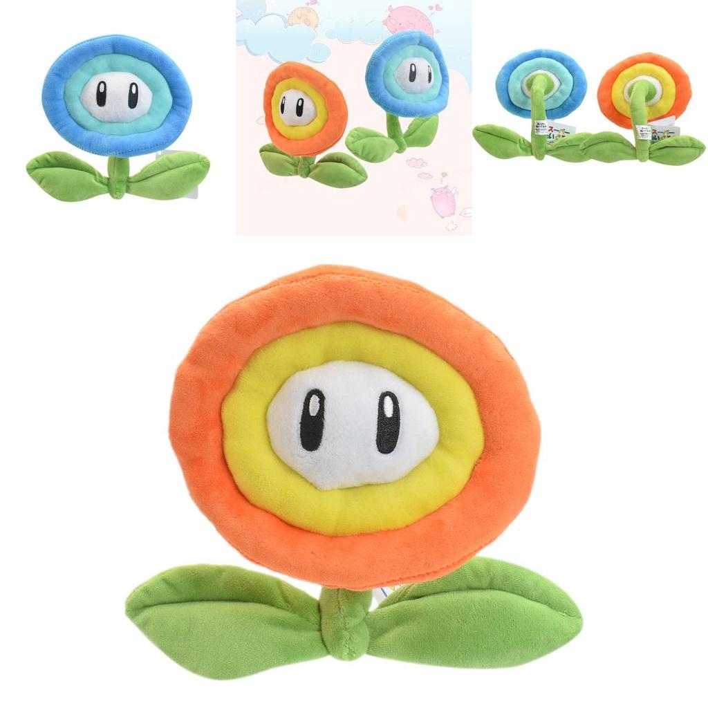 Новая плюшевая игрушка Марио Оранжевое пламя Синий лед Подсолнух Мягкая игрушка 18см