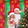 1-10PCS Snowflake Tinsel Curtain Christmas EveParty DecorationMetallic Foil Fringe Backdrop for BirthdayWeddingPhotography Props