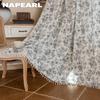 1 шт. NAPEARL Ретро Черно-белые Цветочные Шторы с Бахромой и Полузатемняющие Шторы для Окна Кухни Спальни Гостиной Домашнего Декора