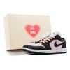 Air Jordan 1 Амортизация Нескользящая Износостойкая Низкие Винтажные Баскетбольные Кроссовки Женские Черно-Розовые 553560-131(Команда44-)